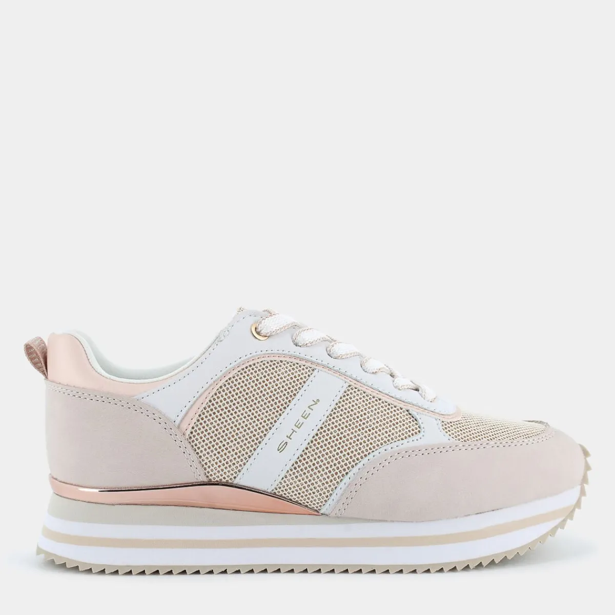 CI-E24D-01NUDE- SNEAKERS^SHEEN Fashion