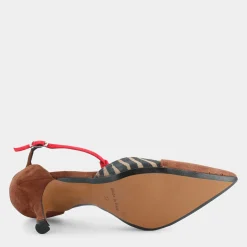 NO-I23D-05-CUOIO/ZEBRA/ROSSO- DECOLLETÈ^ATELIER PIETRINI Discount