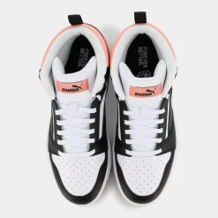 393831REBOUND V6 MIDWhite/Black/Poppy Pink- SPORTIVE^PUMA Clearance