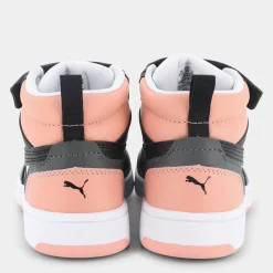 393832REBOUND V6 MIDWhite/Black/Poppy Pink- SPORTIVE^PUMA New